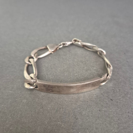 925er Silberarmband mit Gravurplatte – Massiv & personalisierbar, 40 g