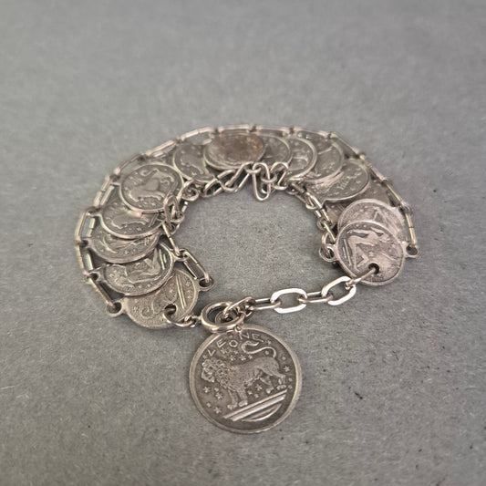 Silberarmband mit Tierkreiszeichen – 26 g Charme im Vintage-Look