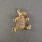 Glitzernde Teddybär-Brosche – Vergoldet mit Strasssteinen