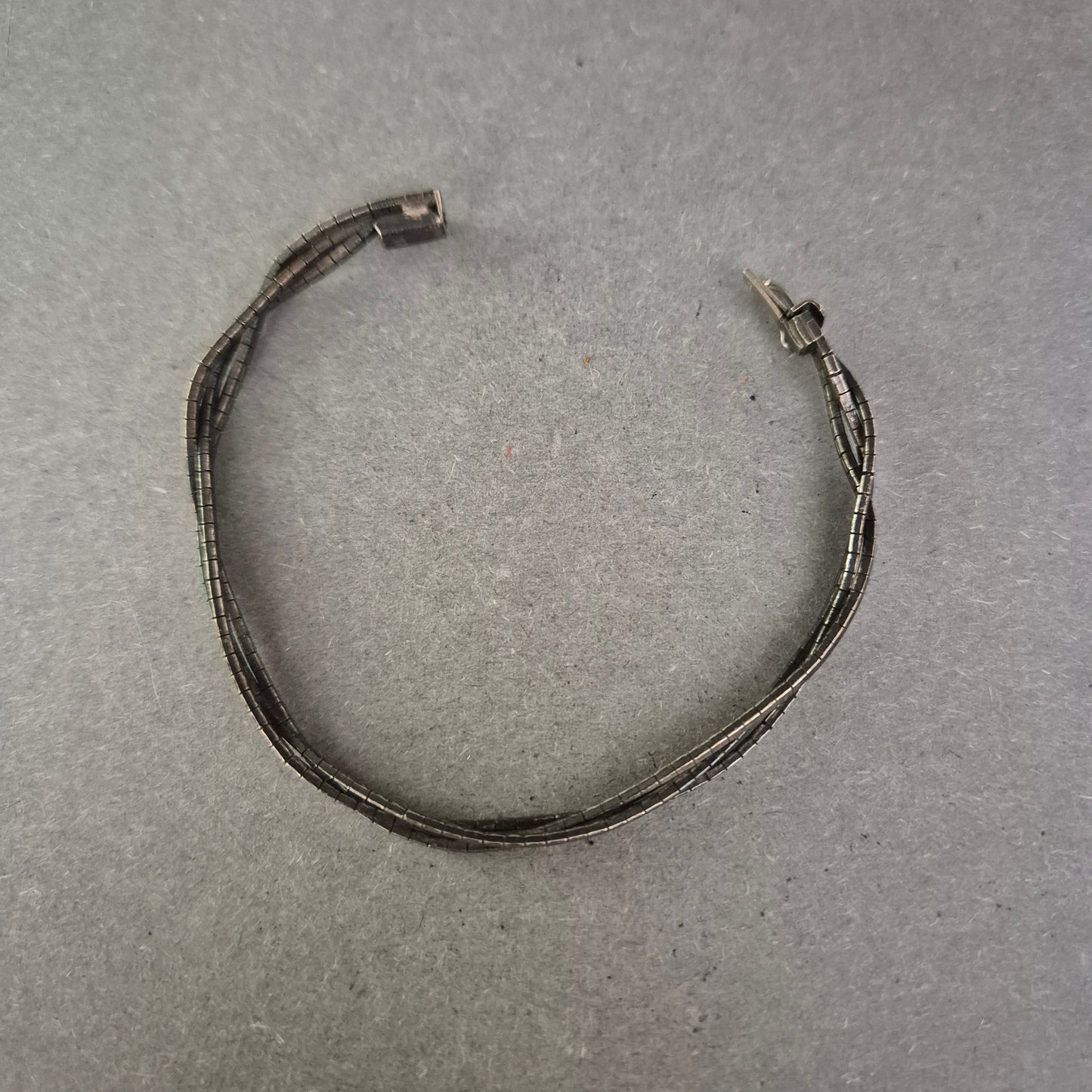 925er Silberarmband im Vintage-Stil – Doppelte Gliederreihen