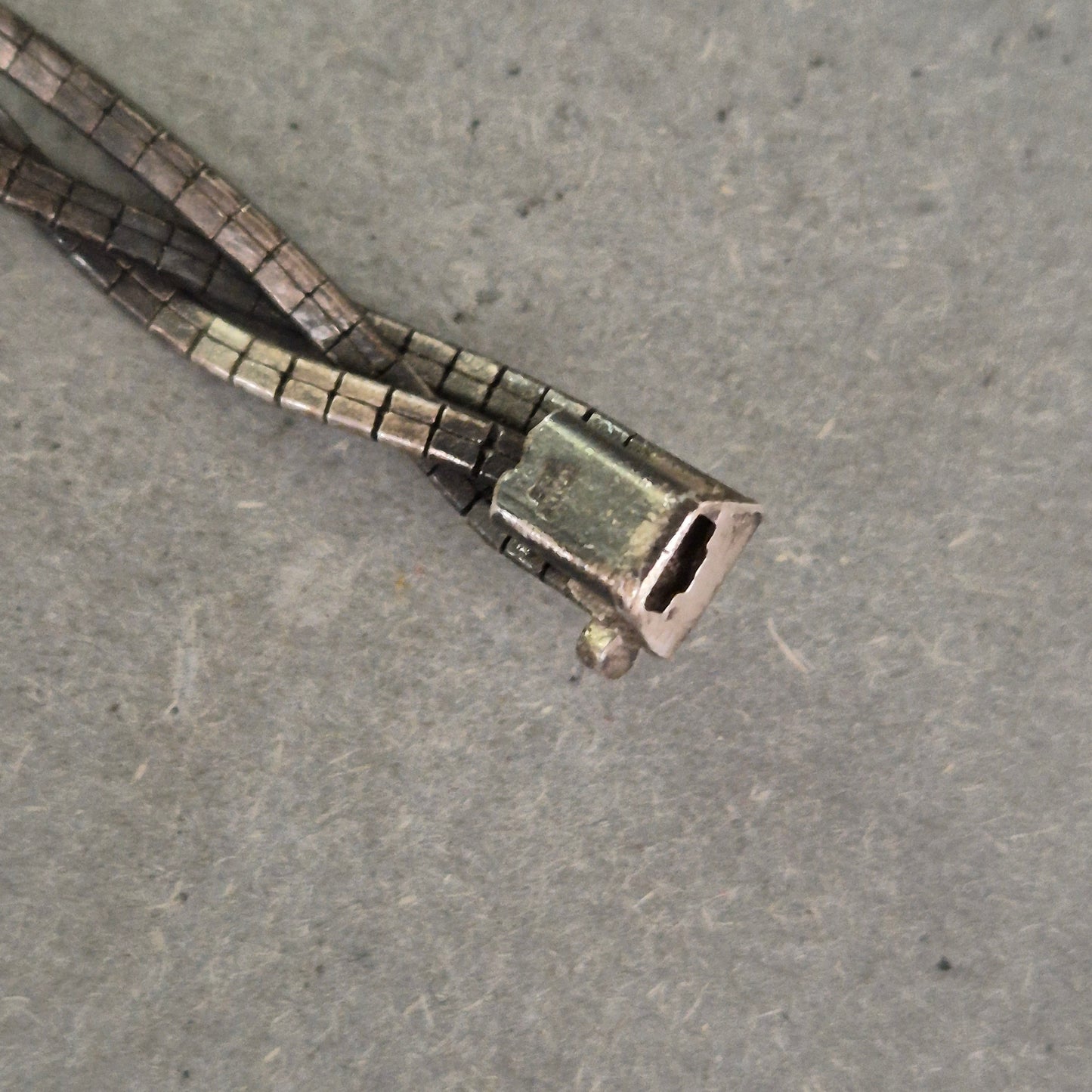 925er Silberarmband im Vintage-Stil – Doppelte Gliederreihen