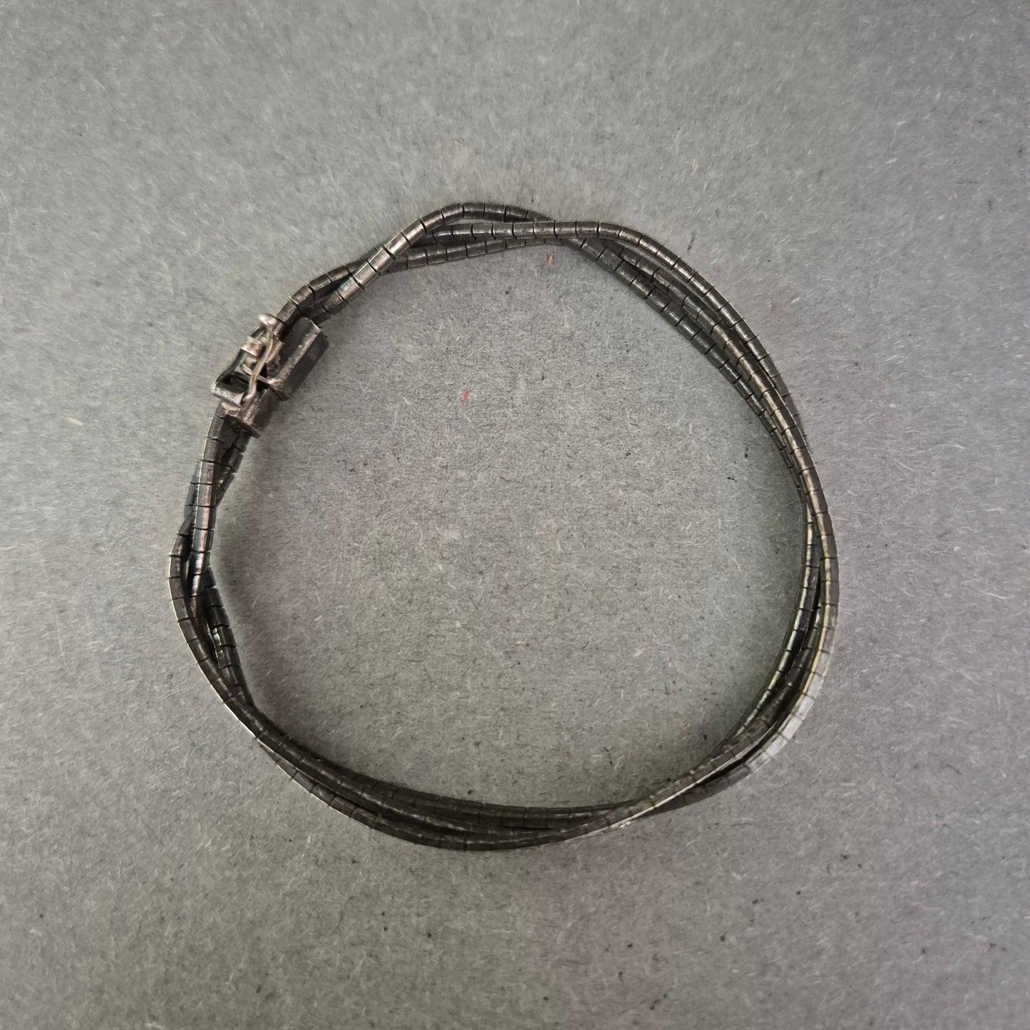 925er Silberarmband im Vintage-Stil – Doppelte Gliederreihen