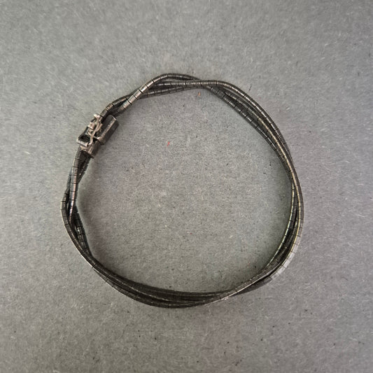 925er Silberarmband im Vintage-Stil – Doppelte Gliederreihen
