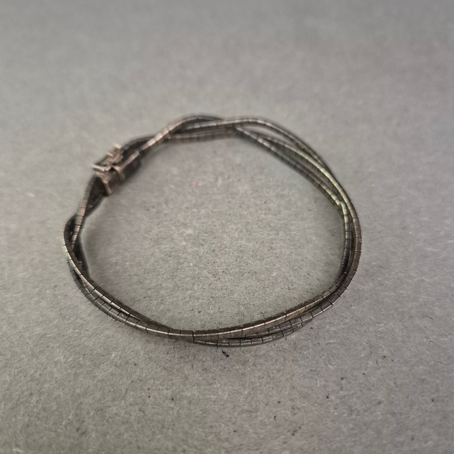 925er Silberarmband im Vintage-Stil – Doppelte Gliederreihen