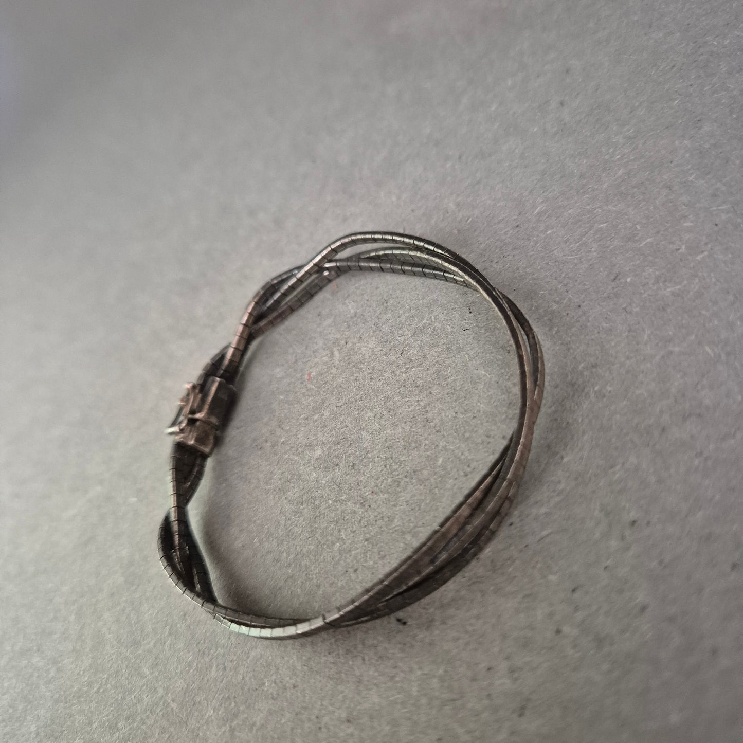 925er Silberarmband im Vintage-Stil – Doppelte Gliederreihen