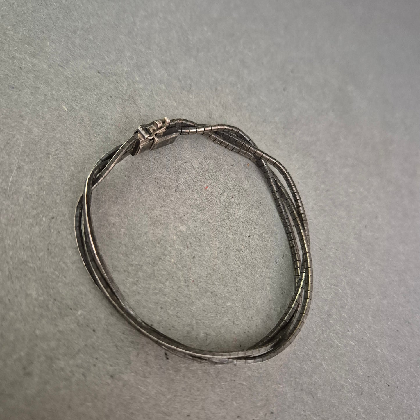 925er Silberarmband im Vintage-Stil – Doppelte Gliederreihen