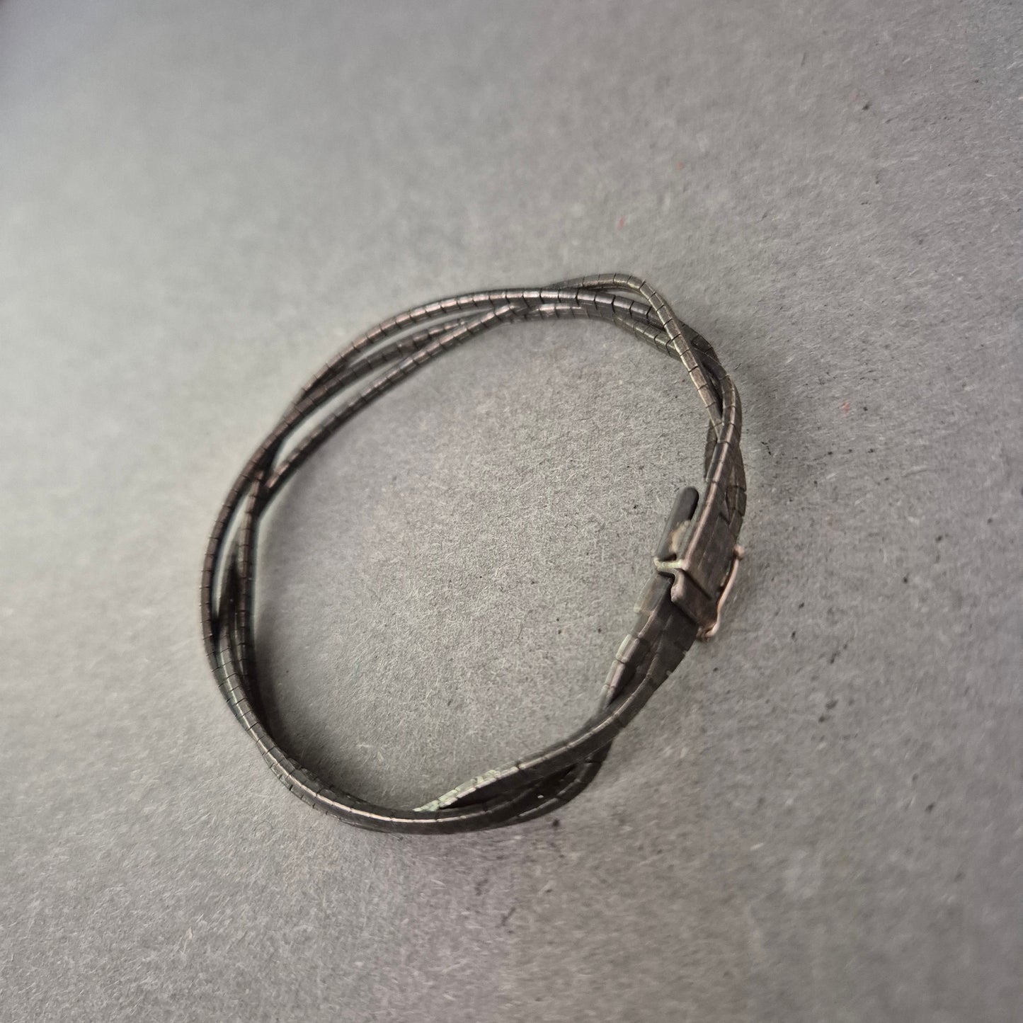 925er Silberarmband im Vintage-Stil – Doppelte Gliederreihen