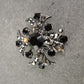 Glitzernde Vintage-Brosche mit schwarzen Kristallen – Elegant und Edel