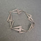 Vintage Silberarmband im Zickzack-Design – Filigrane Handarbeit
