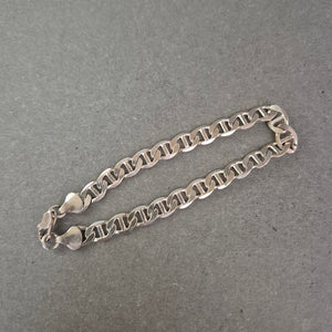 Massives Silberarmband für Herren – Klassisches Flachpanzer-Design