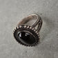 925er Silberring mit Onyx-Cabochon – Orientalischer Ethno-Stil