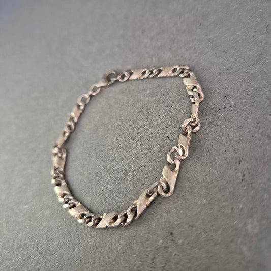 925er Silberarmband im Figaroglieder-Stil – Klassischer Herrenlook