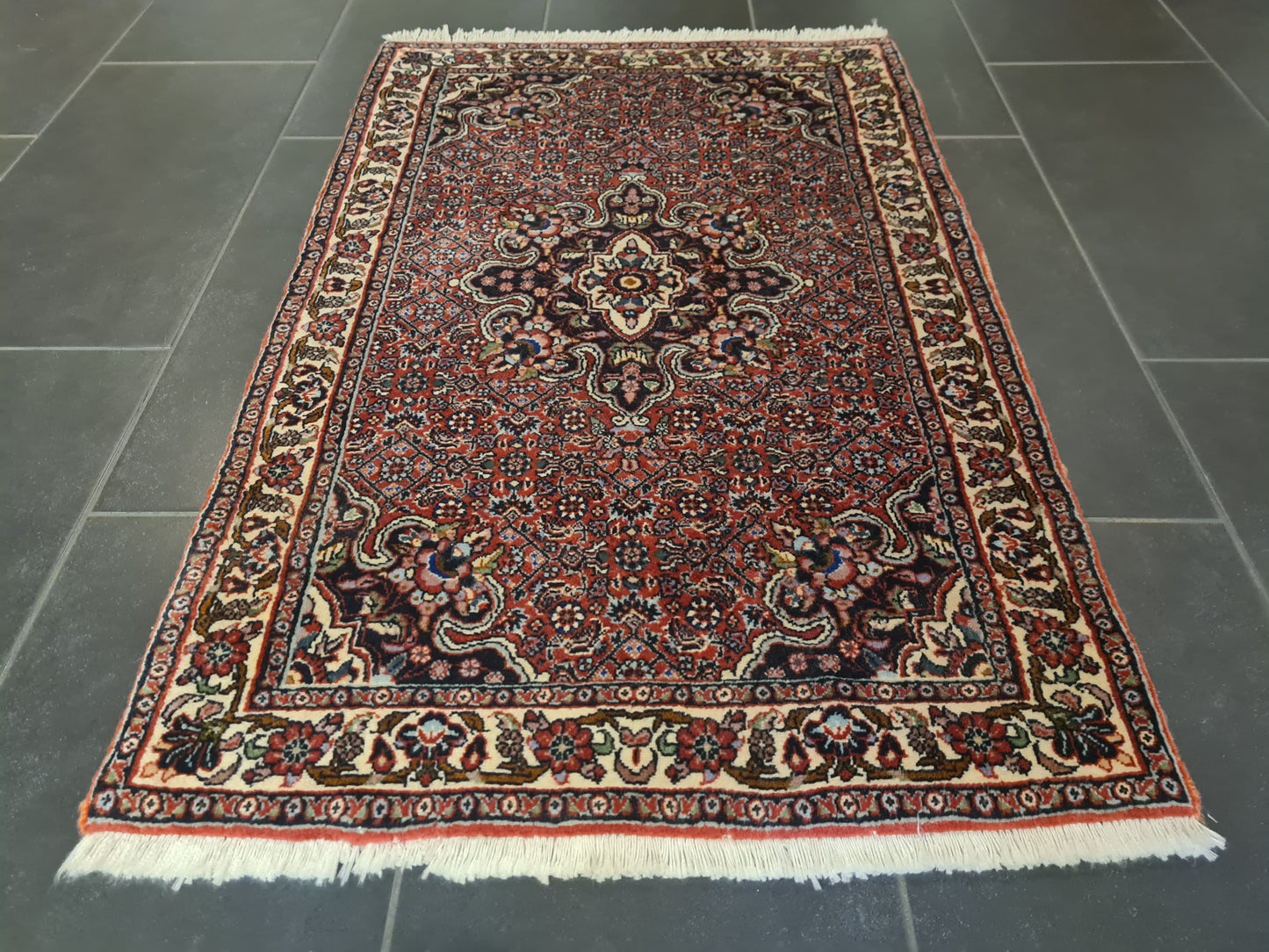 Perserteppich Orientteppich Handgeknüpfter Teppich Bidjar fein 116x71cm