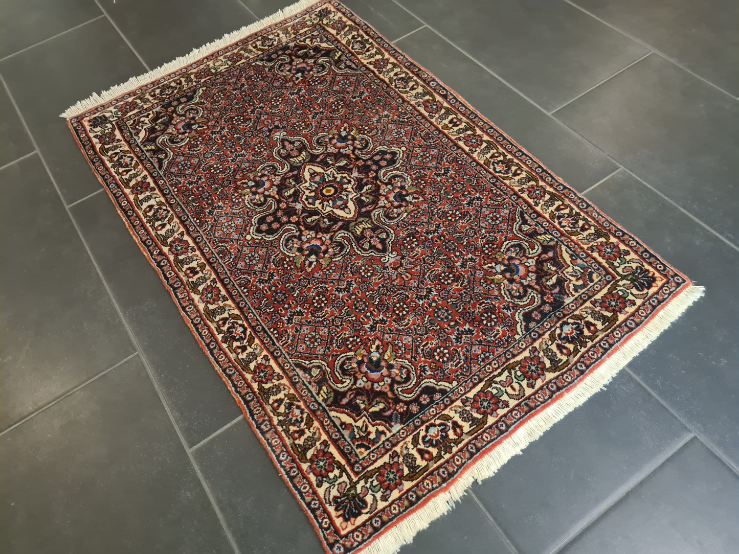 Perserteppich Orientteppich Handgeknüpfter Teppich Bidjar fein 116x71cm