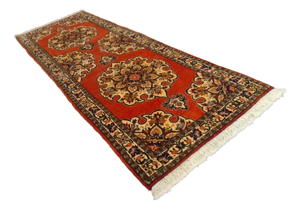 Perserteppich Orientteppich Handgeknüpfter Teppich Bidjar fein 170x60cm