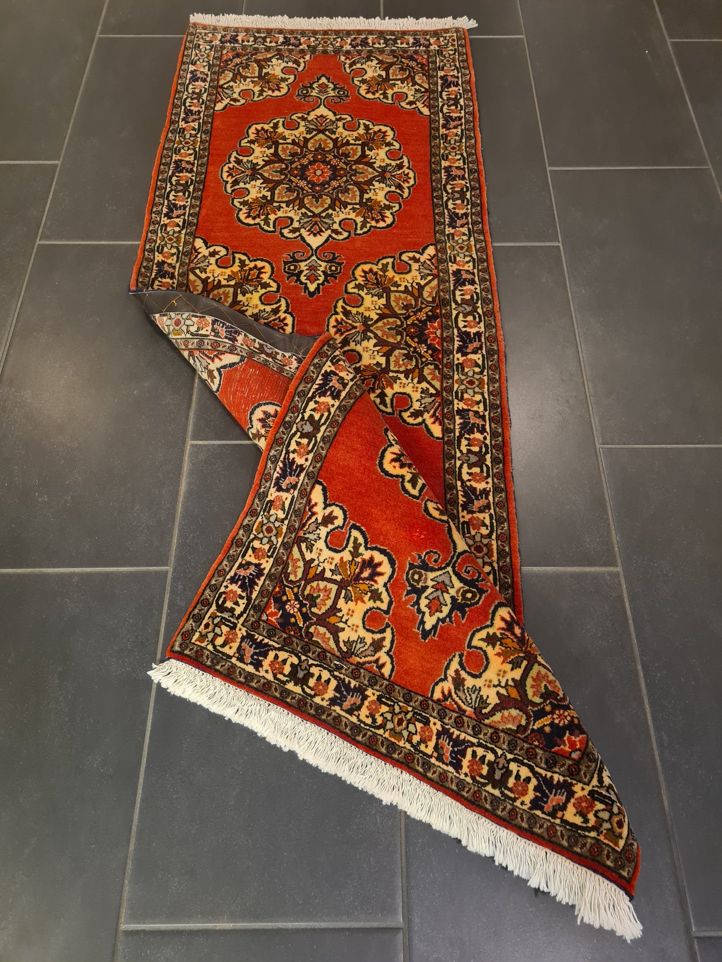 Perserteppich Orientteppich Handgeknüpfter Teppich Bidjar fein 170x60cm