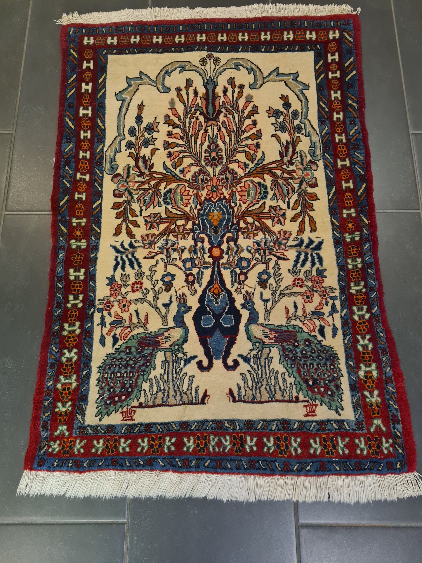 Perserteppich Orientteppich Handgeknüpfter Teppich Malaya 110x71cm