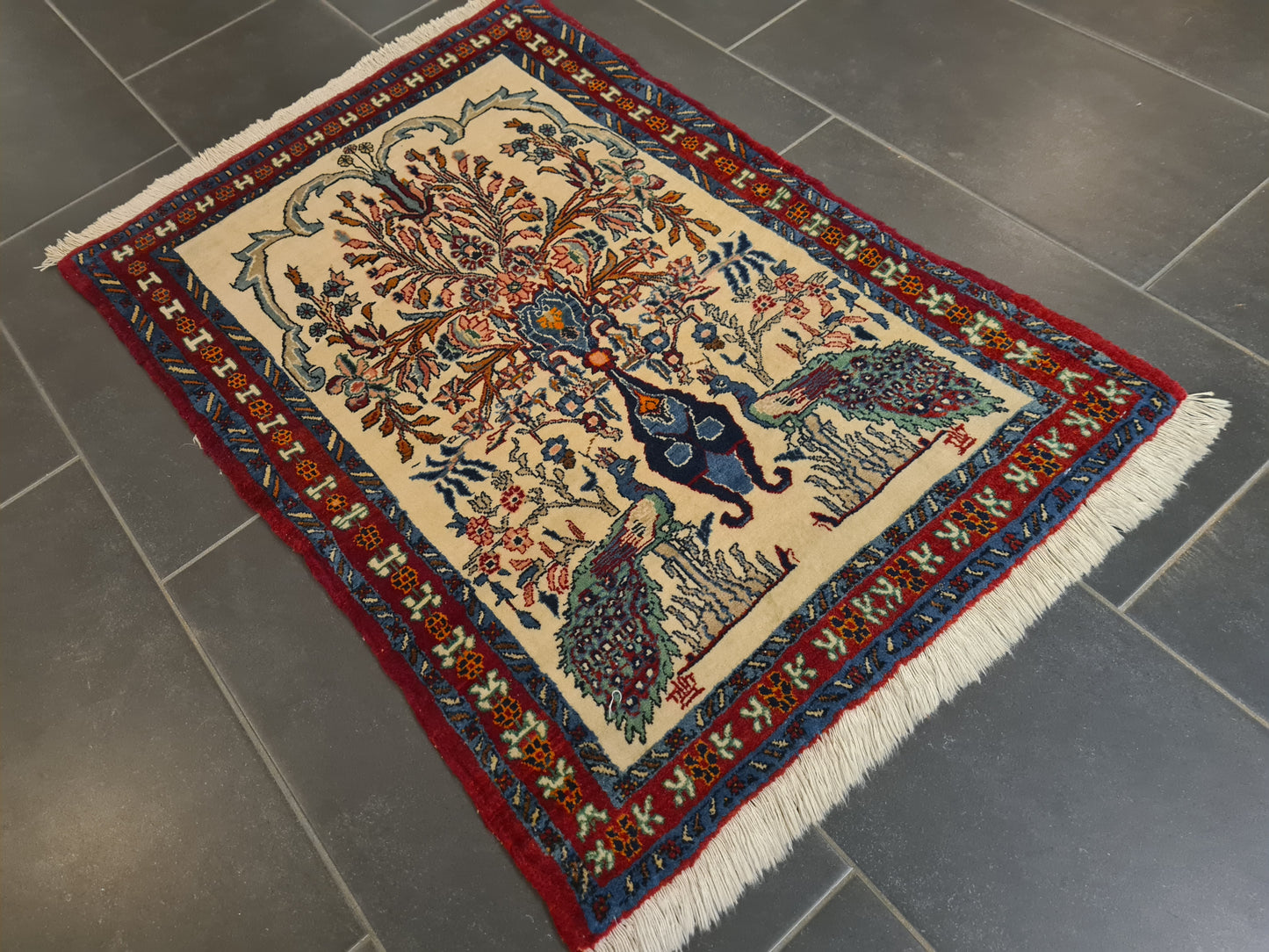 Perserteppich Orientteppich Handgeknüpfter Teppich Malaya 110x71cm