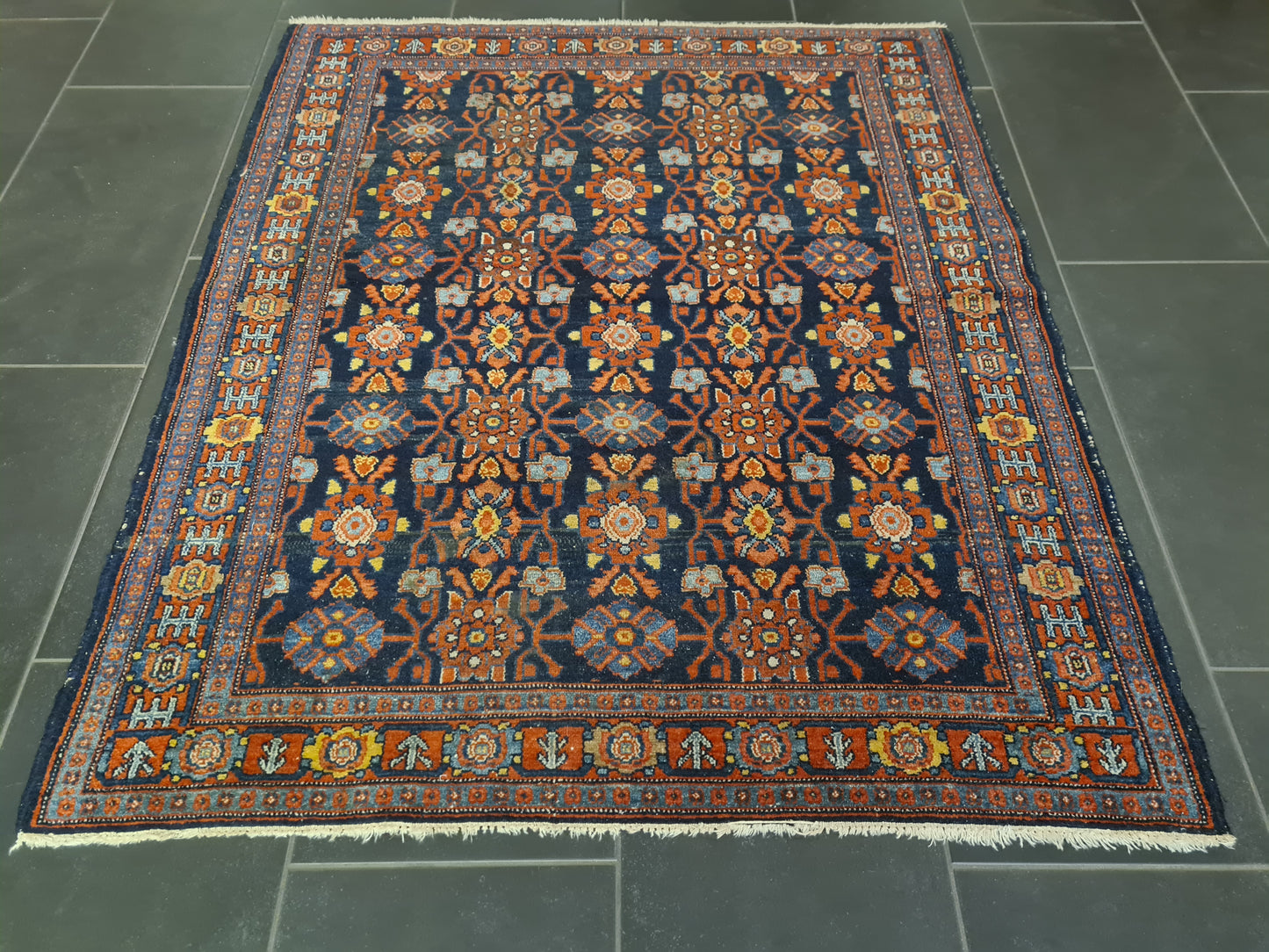 Perserteppich Orientteppich Handgeknüpfter Teppich Bidjar Fein 137x113cm