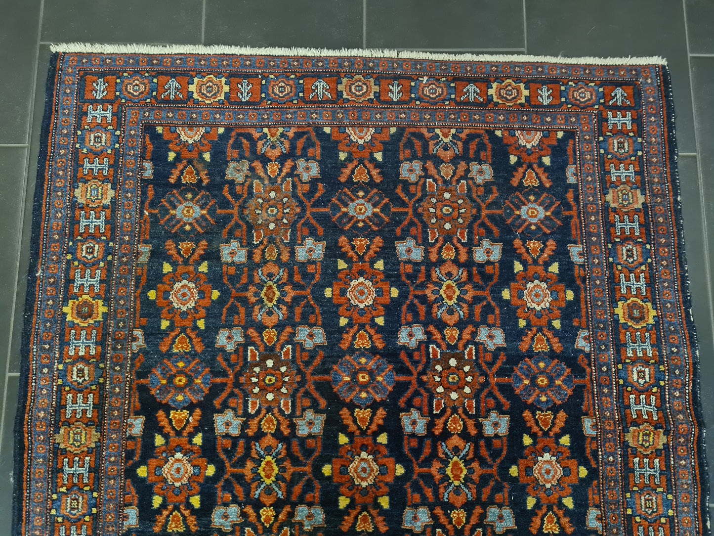 Perserteppich Orientteppich Handgeknüpfter Teppich Bidjar Fein 137x113cm