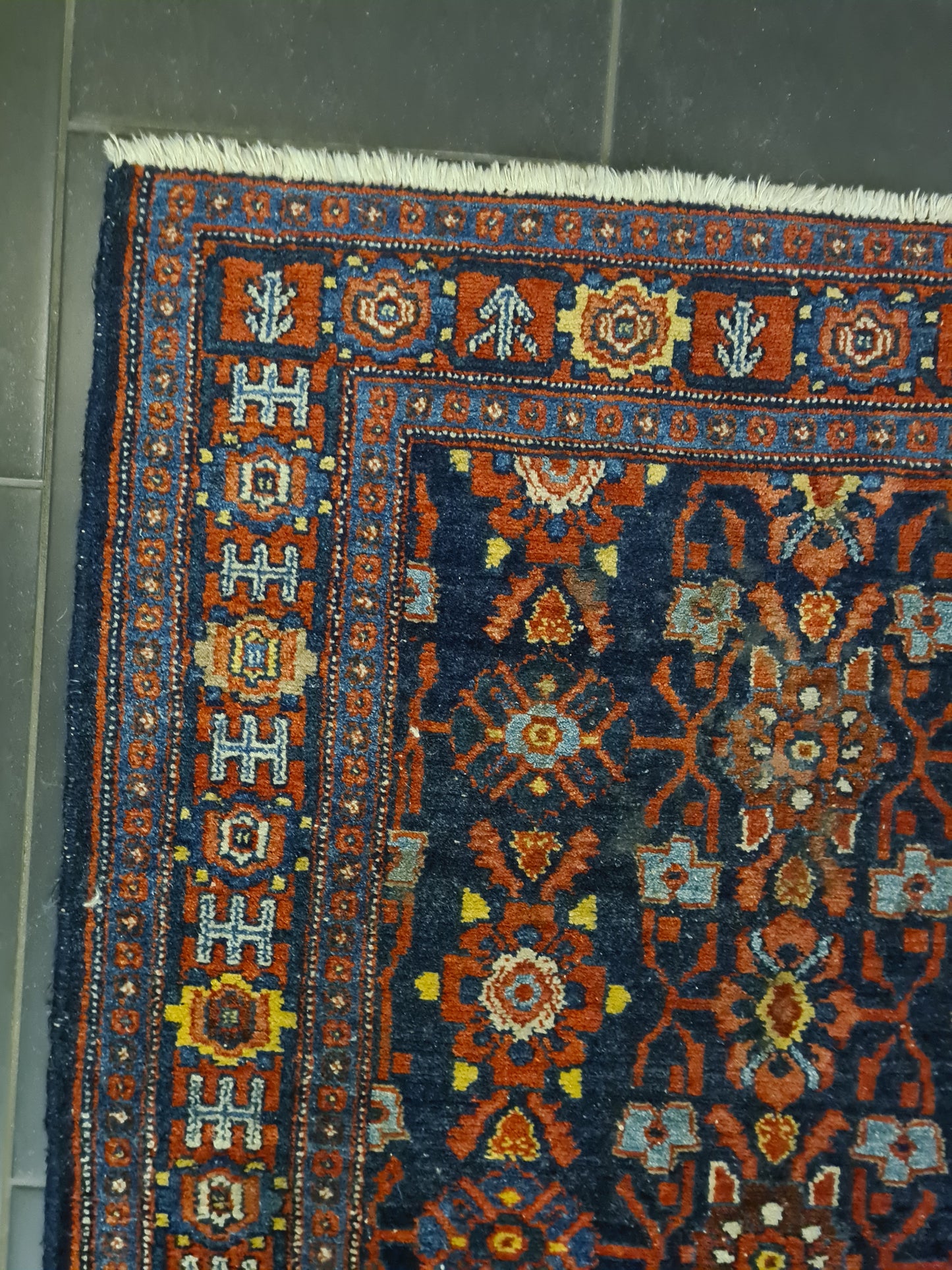 Perserteppich Orientteppich Handgeknüpfter Teppich Bidjar Fein 137x113cm