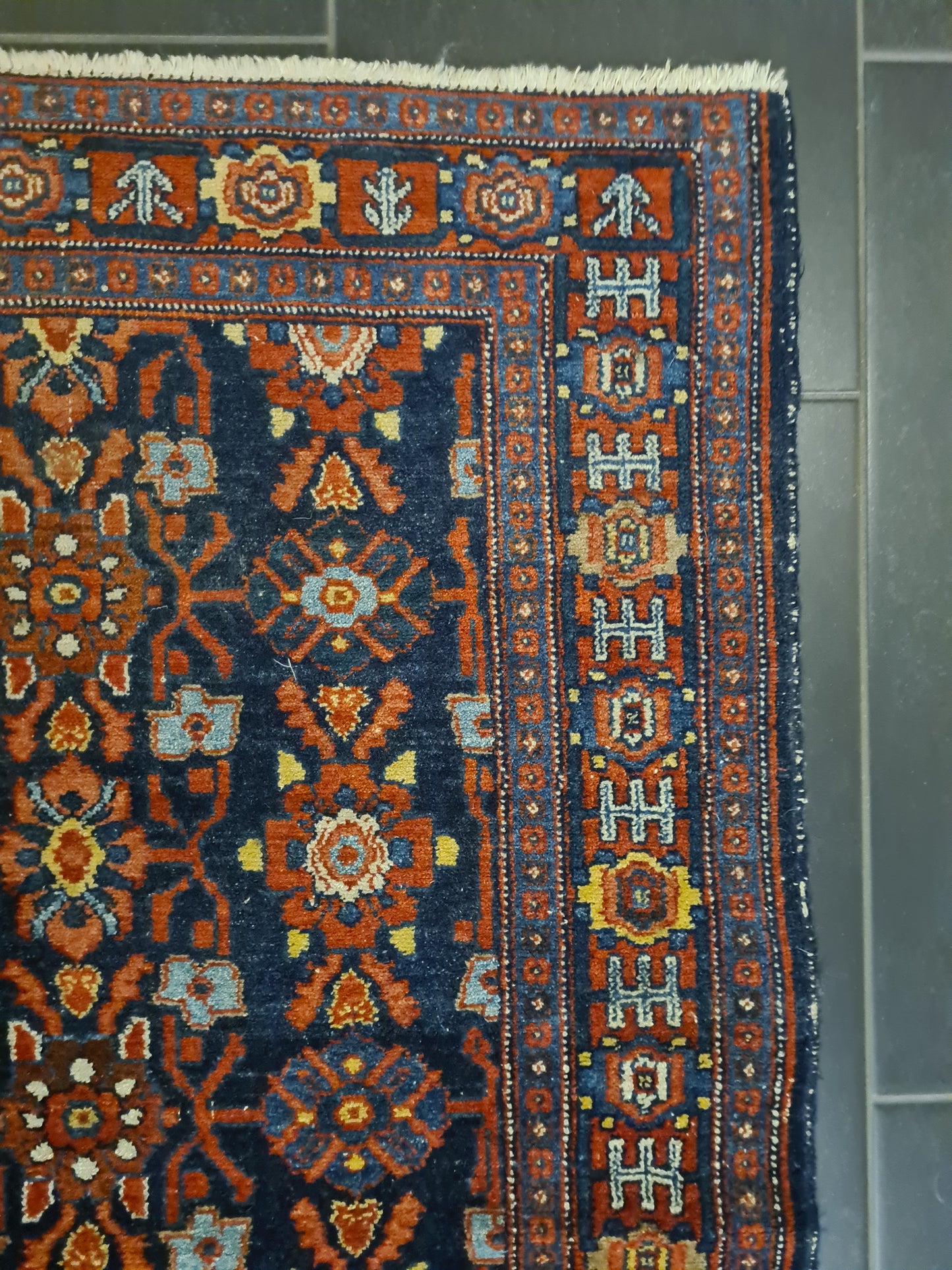 Perserteppich Orientteppich Handgeknüpfter Teppich Bidjar Fein 137x113cm