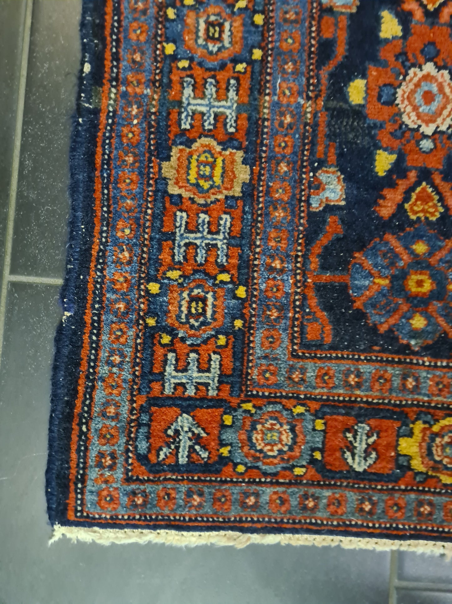 Perserteppich Orientteppich Handgeknüpfter Teppich Bidjar Fein 137x113cm