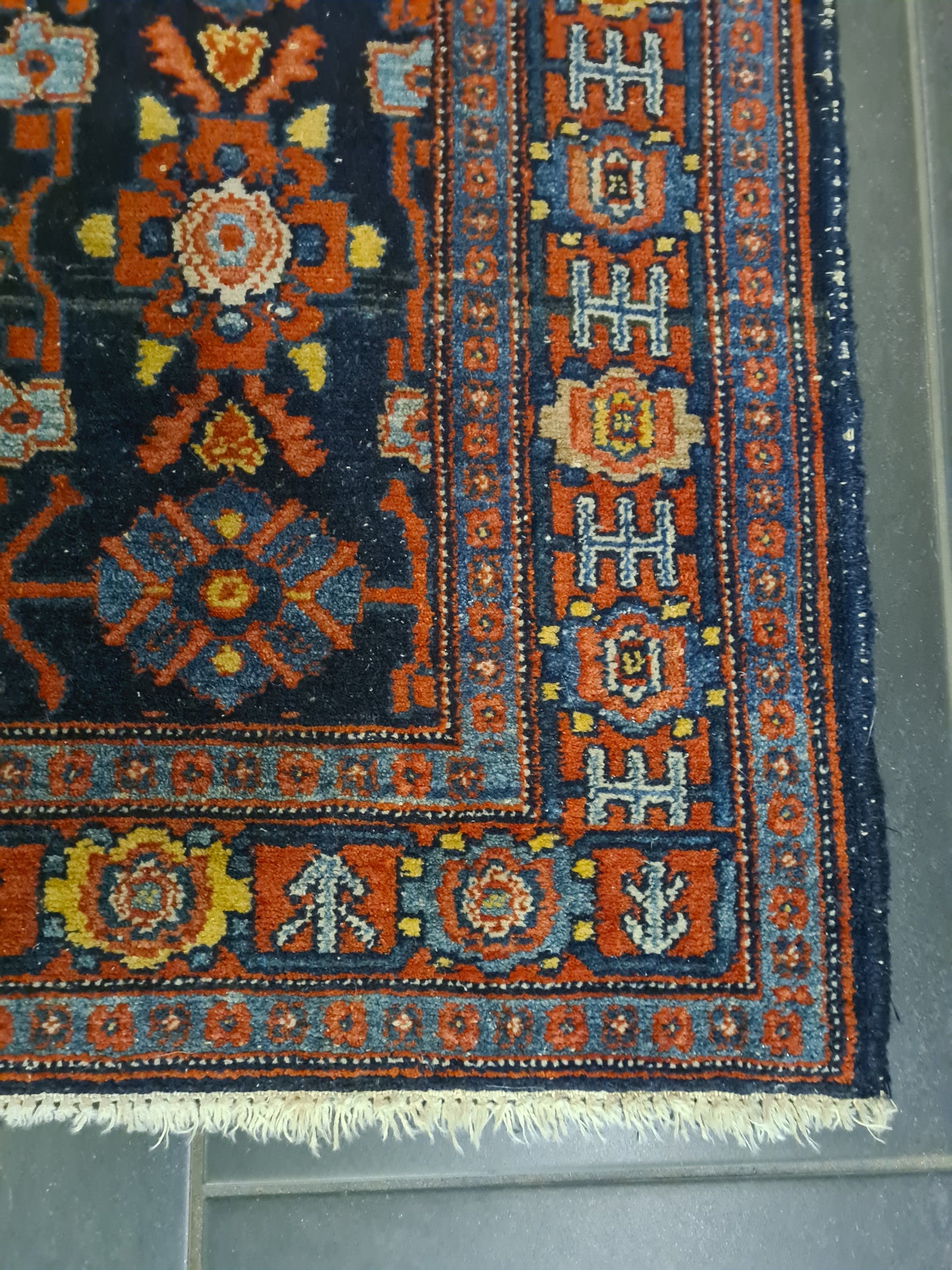 Perserteppich Orientteppich Handgeknüpfter Teppich Bidjar Fein 137x113cm