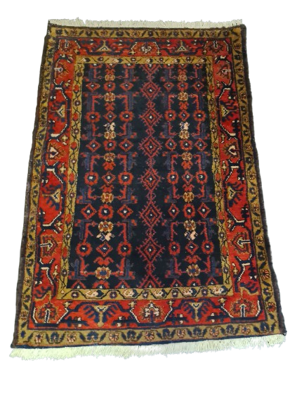 Perserteppich Orientteppich Handgeknüpfter Teppich Hamedan 160x111cm