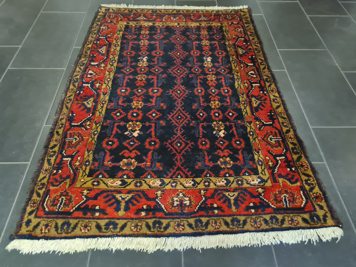 Perserteppich Orientteppich Handgeknüpfter Teppich Hamedan 160x111cm