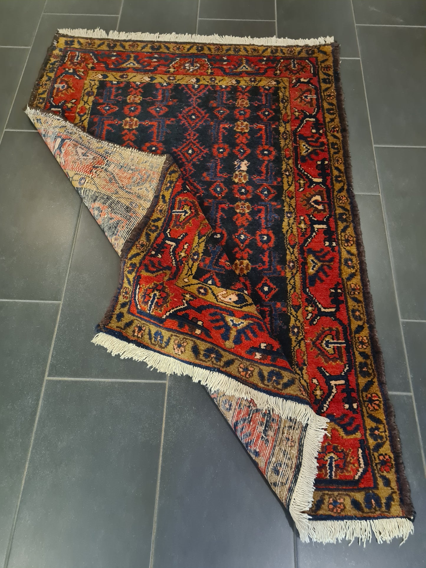 Perserteppich Orientteppich Handgeknüpfter Teppich Hamedan 160x111cm