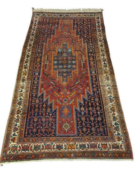 Perserteppich Orientteppich Handgeknüpfter Antiker Teppich 274x144cm