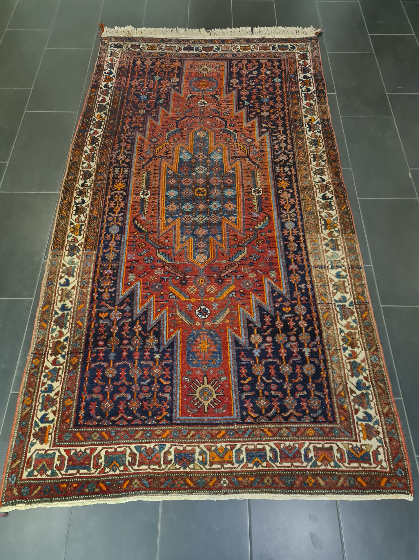 Perserteppich Orientteppich Handgeknüpfter Antiker Teppich 274x144cm