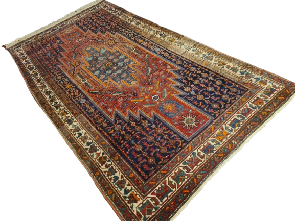 Perserteppich Orientteppich Handgeknüpfter Antiker Teppich 274x144cm