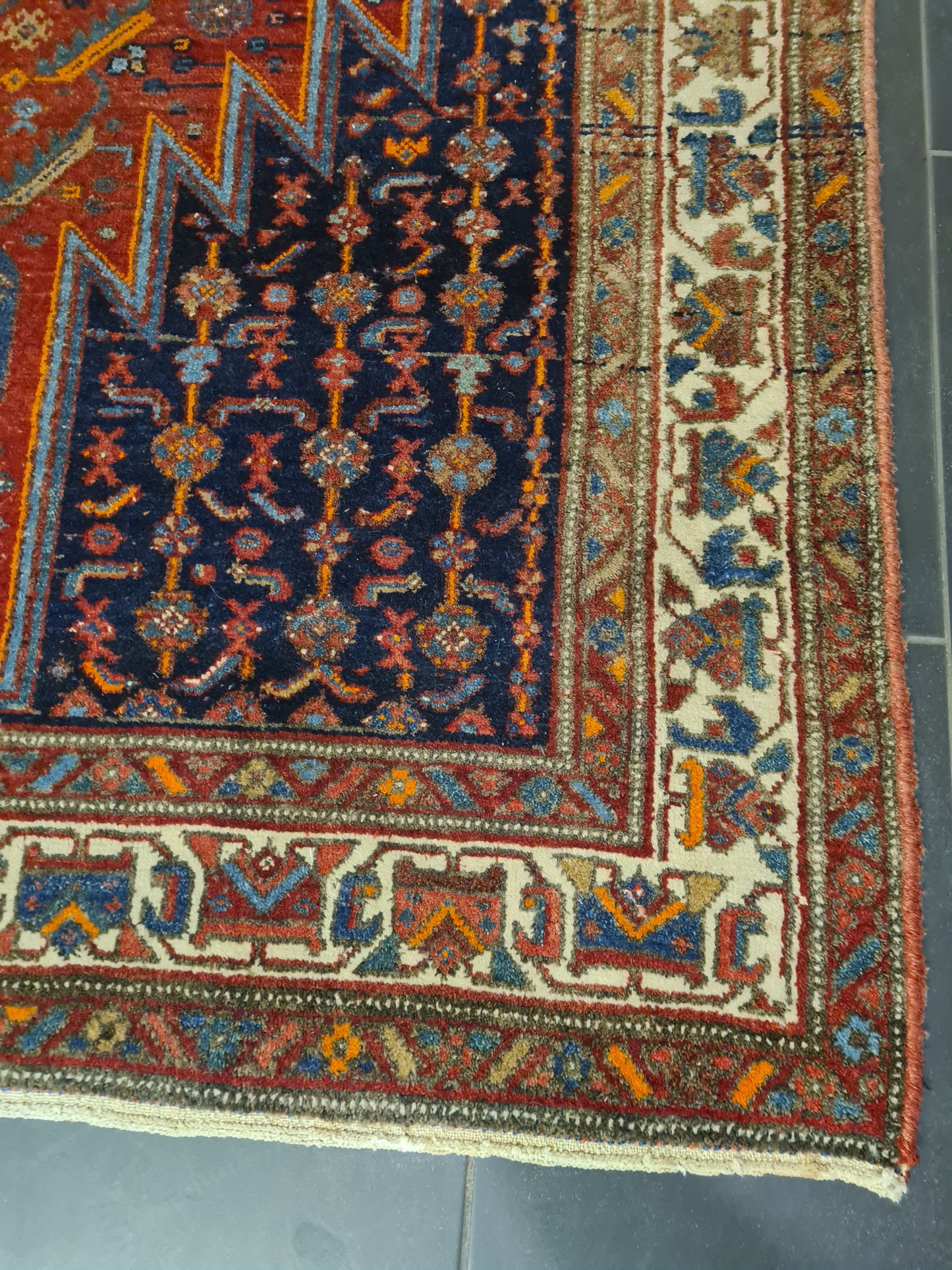 Perserteppich Orientteppich Handgeknüpfter Antiker Teppich 274x144cm