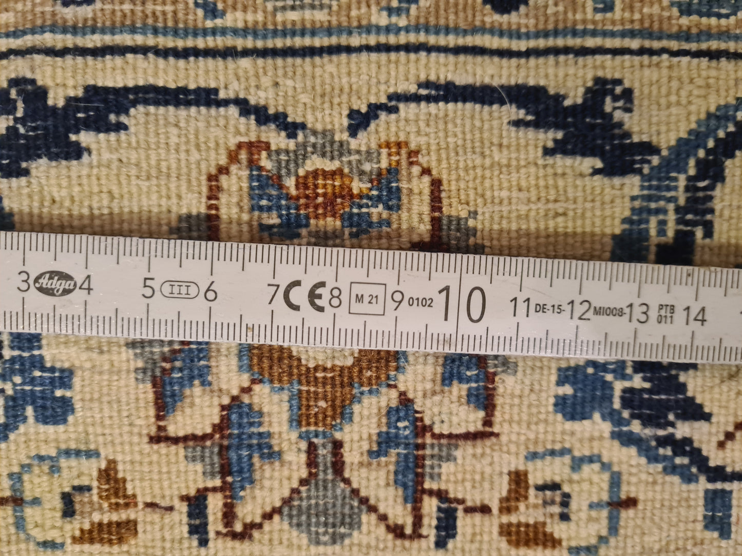 Perserteppich Orientteppich Handgeknüpfter Teppich Nain Seide 216x124cm