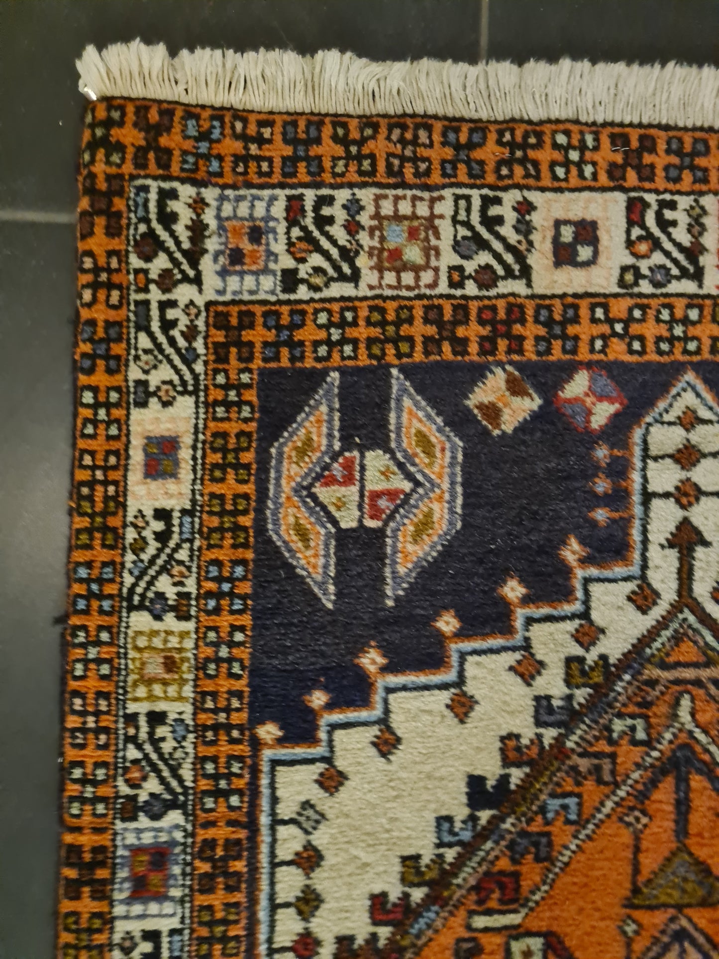 Perserteppich Orientteppich Handgeknüpfter Teppich Heris 300x75cm