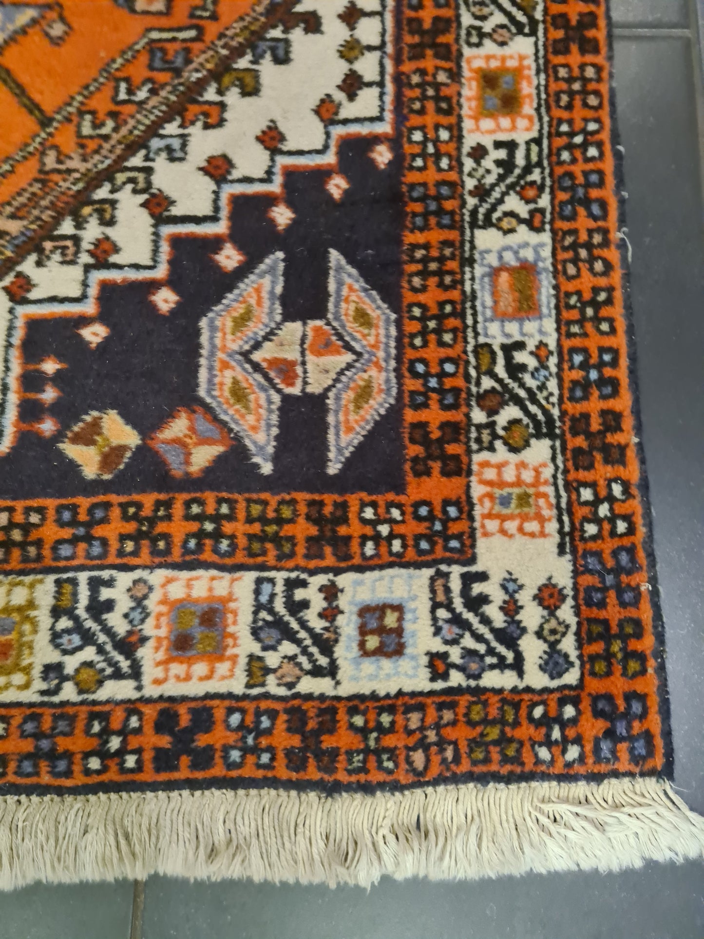 Perserteppich Orientteppich Handgeknüpfter Teppich Heris 300x75cm