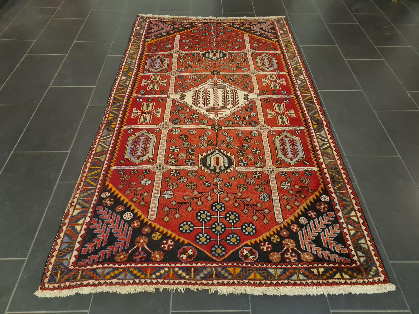 Perserteppich Orientteppich Handgeknüpfter Teppich Bidjar 241x140cm