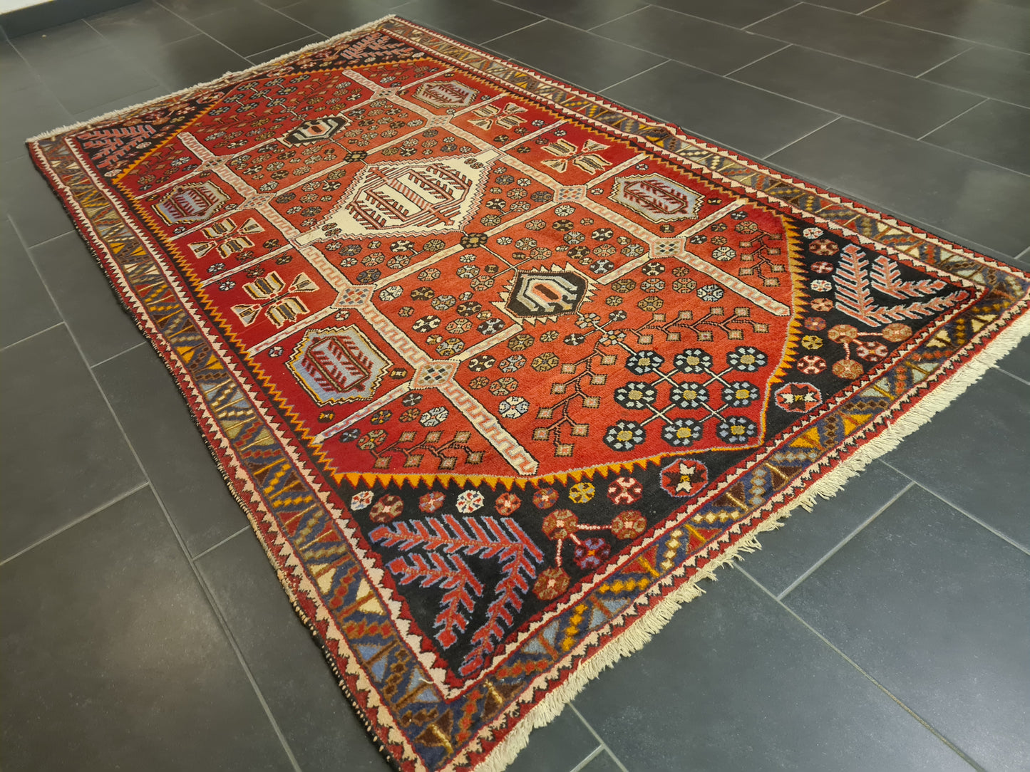 Perserteppich Orientteppich Handgeknüpfter Teppich Bidjar 241x140cm
