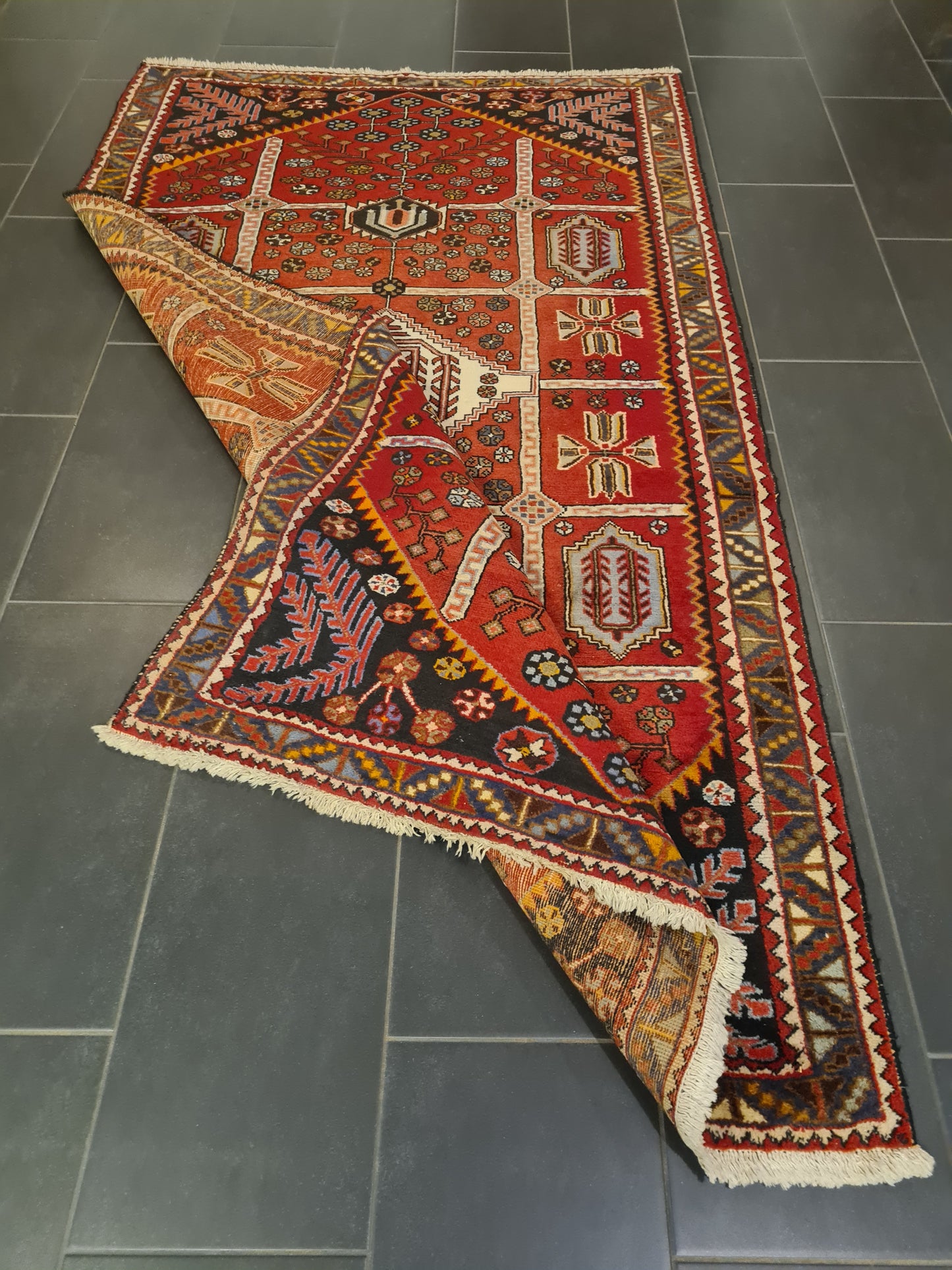Perserteppich Orientteppich Handgeknüpfter Teppich Bidjar 241x140cm