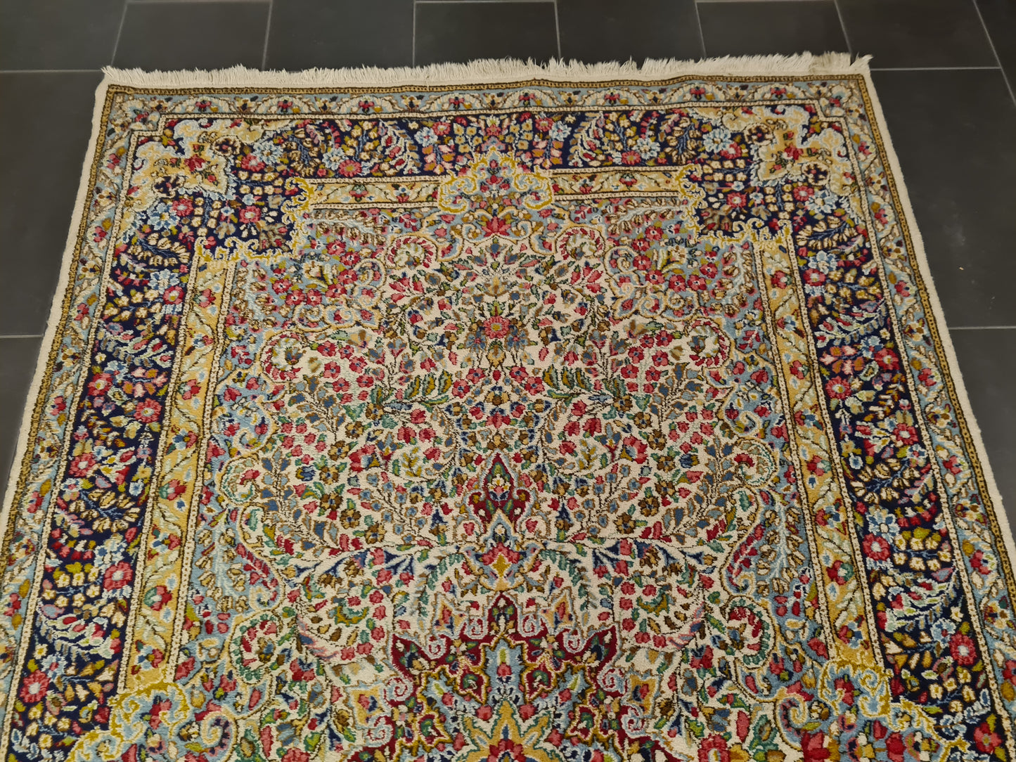 Perserteppich Orientteppich Handgeknüpfter Teppich Kirman 252x150cm