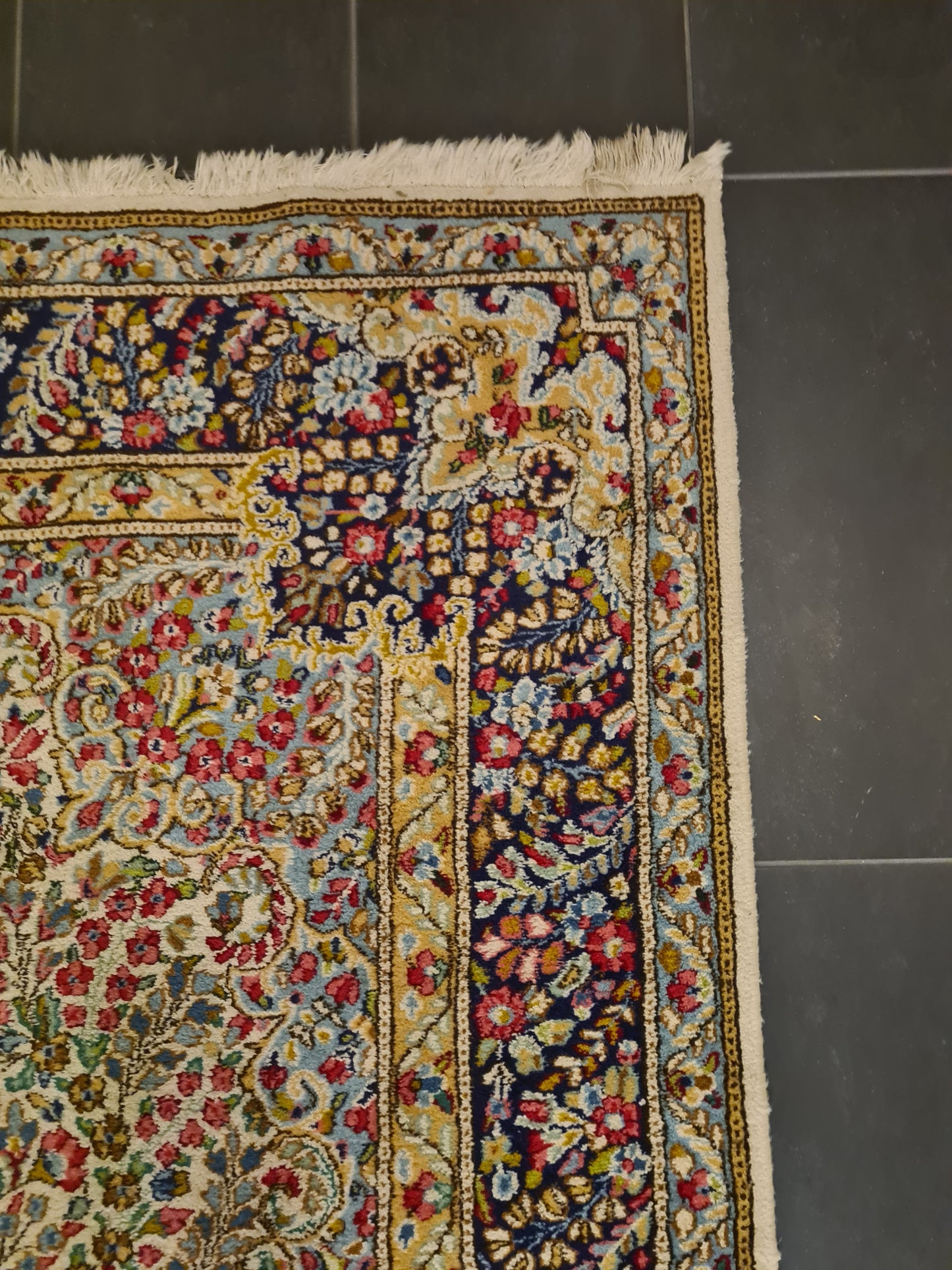 Perserteppich Orientteppich Handgeknüpfter Teppich Kirman 252x150cm