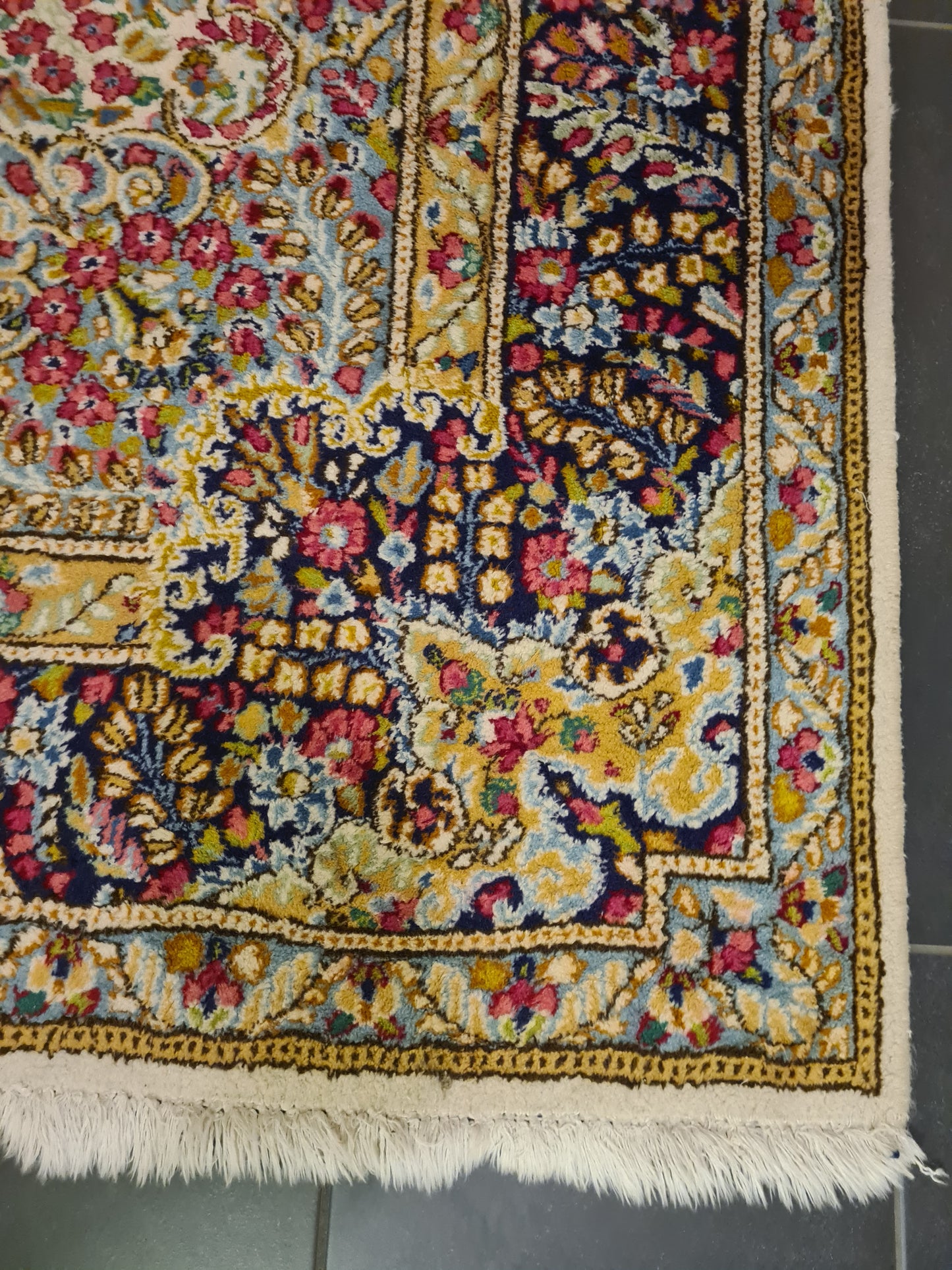Perserteppich Orientteppich Handgeknüpfter Teppich Kirman 252x150cm