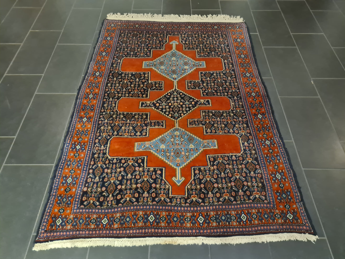 Perserteppich Orientteppich Handgeknüpfter Teppich Bidjar 209x143cm