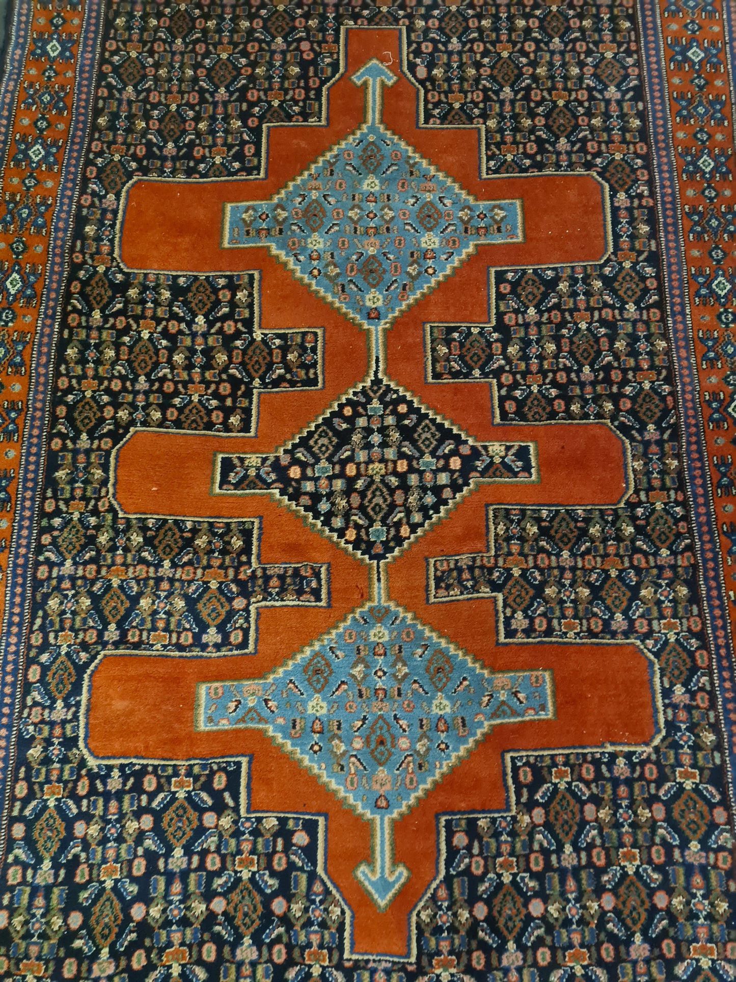 Perserteppich Orientteppich Handgeknüpfter Teppich Bidjar 209x143cm