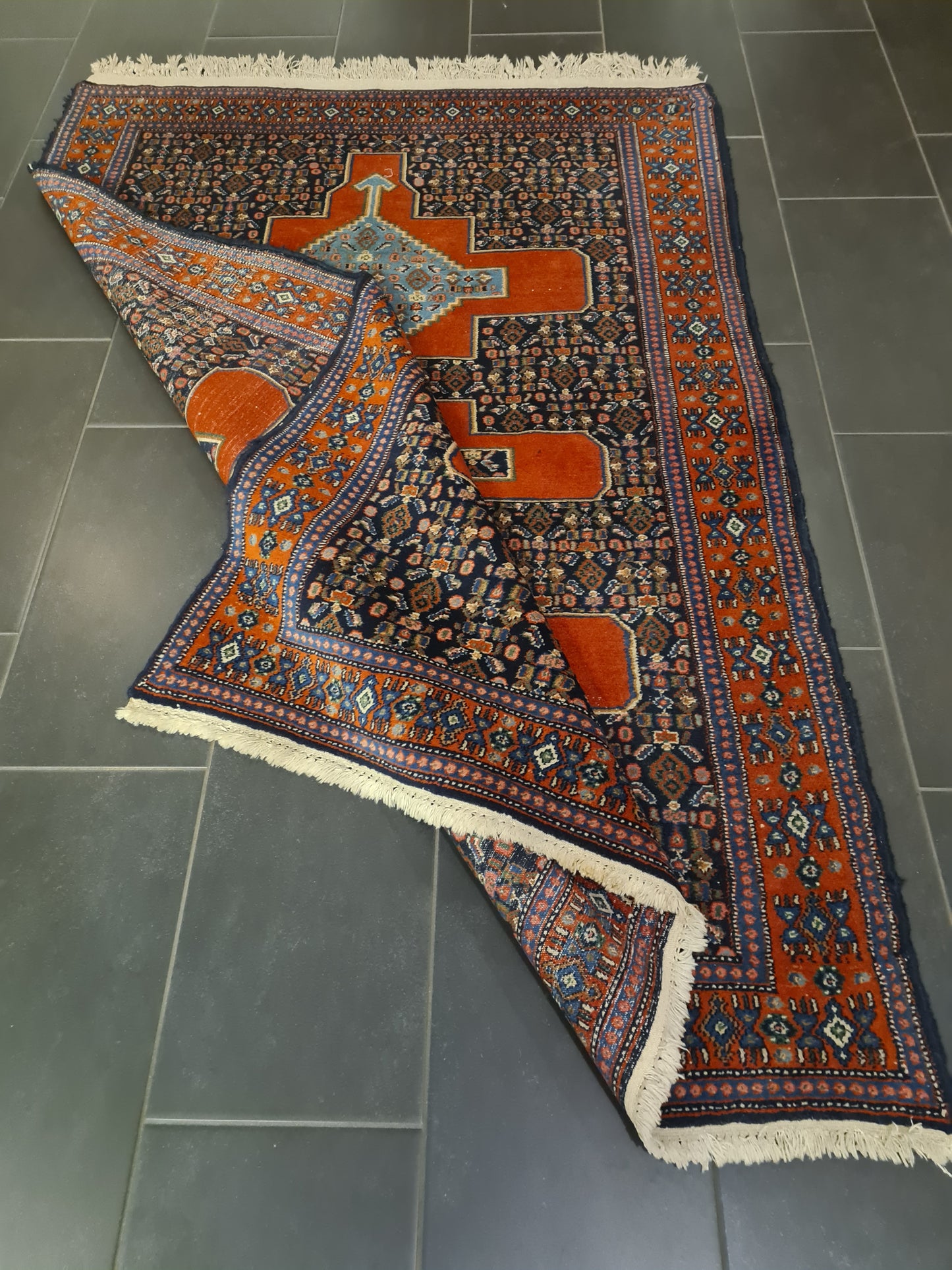 Perserteppich Orientteppich Handgeknüpfter Teppich Bidjar 209x143cm