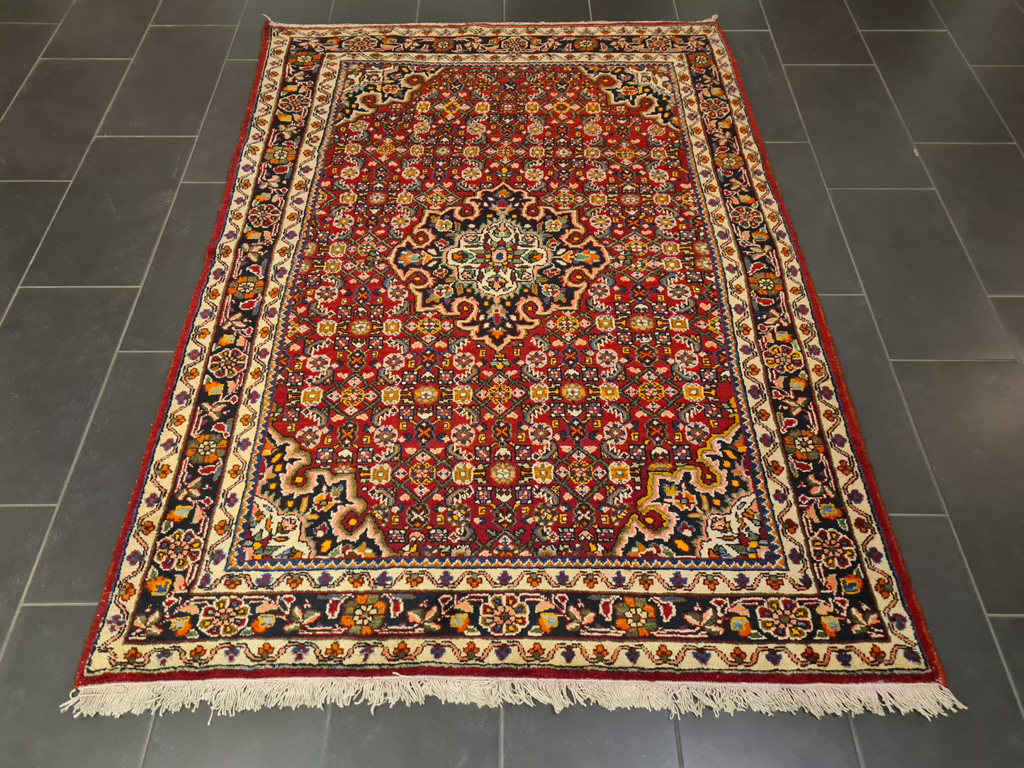 Perserteppich Orientteppich Handgeknüpfter Teppich Bidjar 220x154cm
