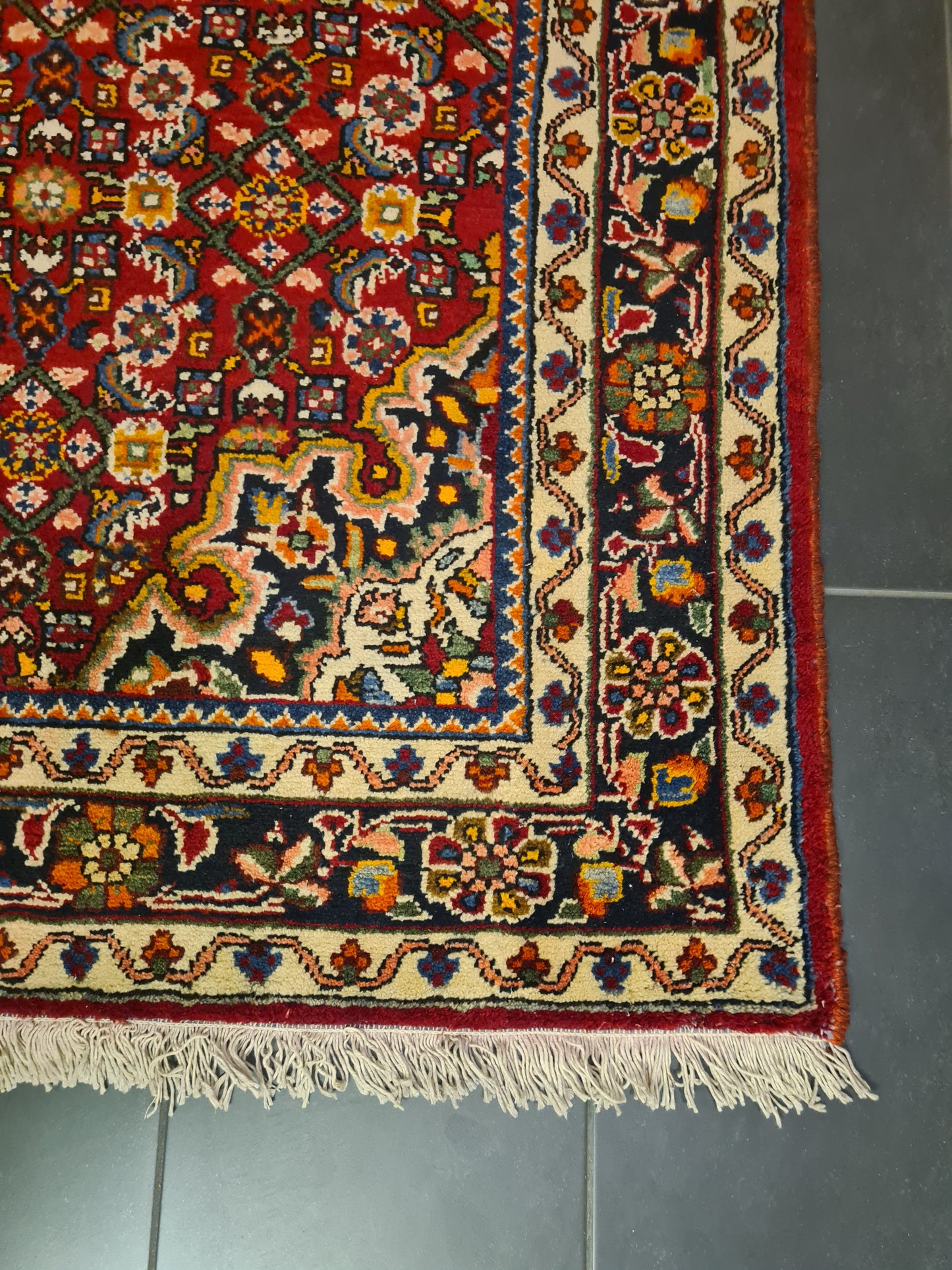 Perserteppich Orientteppich Handgeknüpfter Teppich Bidjar 220x154cm