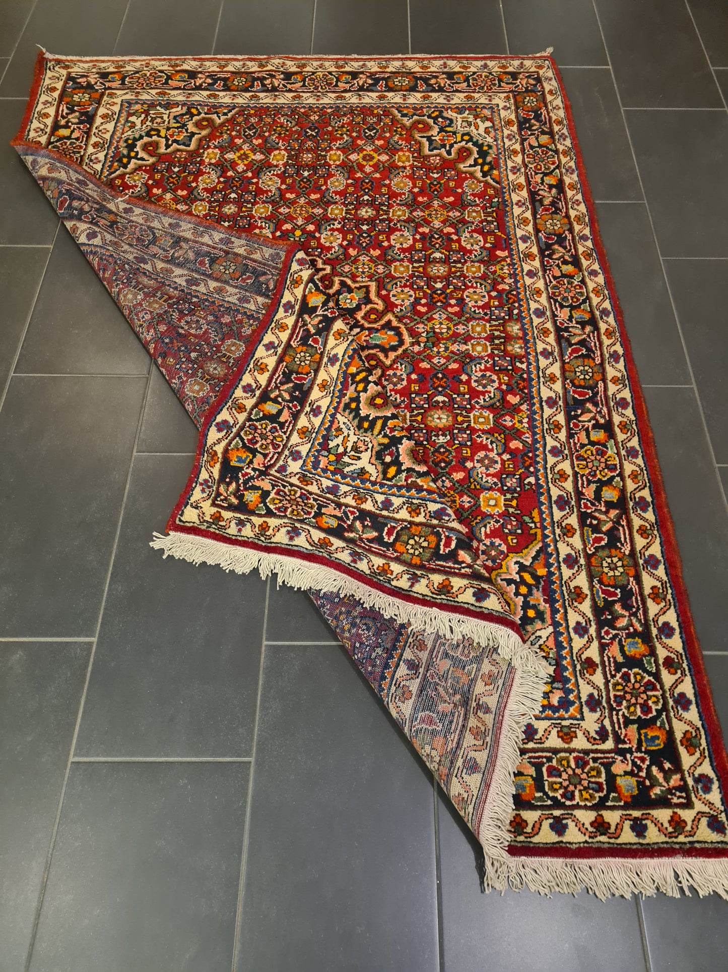 Perserteppich Orientteppich Handgeknüpfter Teppich Bidjar 220x154cm